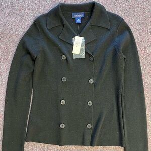 Anne Taylor Women's Black sweater Peacoat